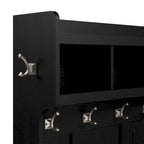 Banc à chaussures 40W avec portes et portemanteau mural