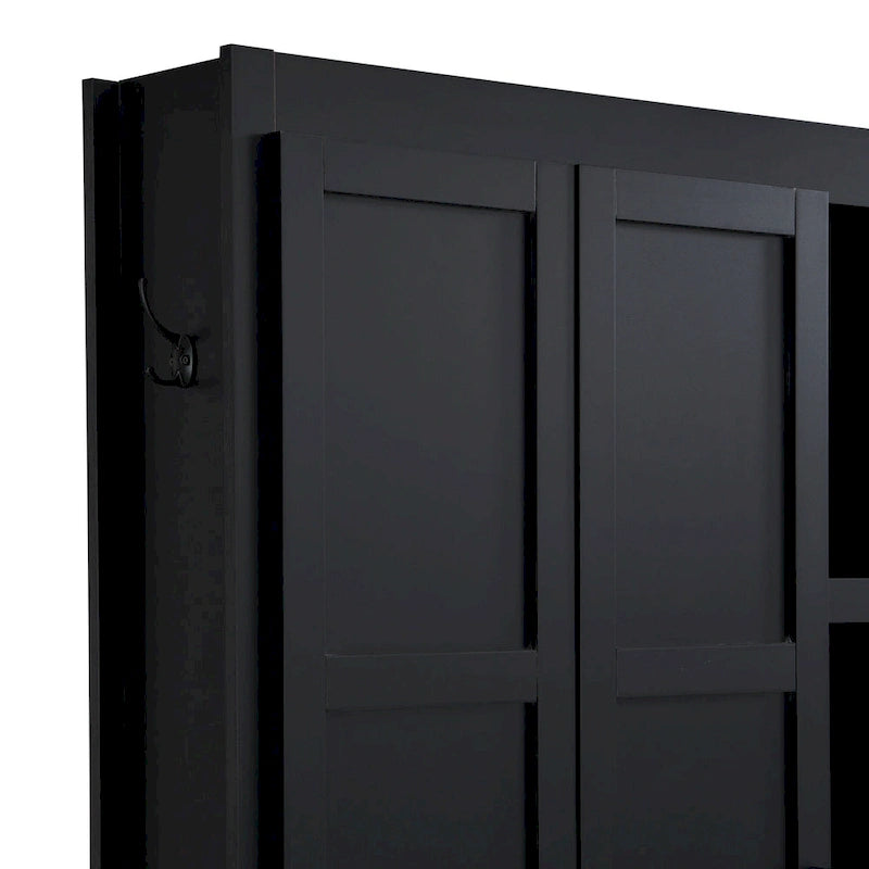 Arbre de hall 4-en-1 de style campagnard avec banc de vestiaire