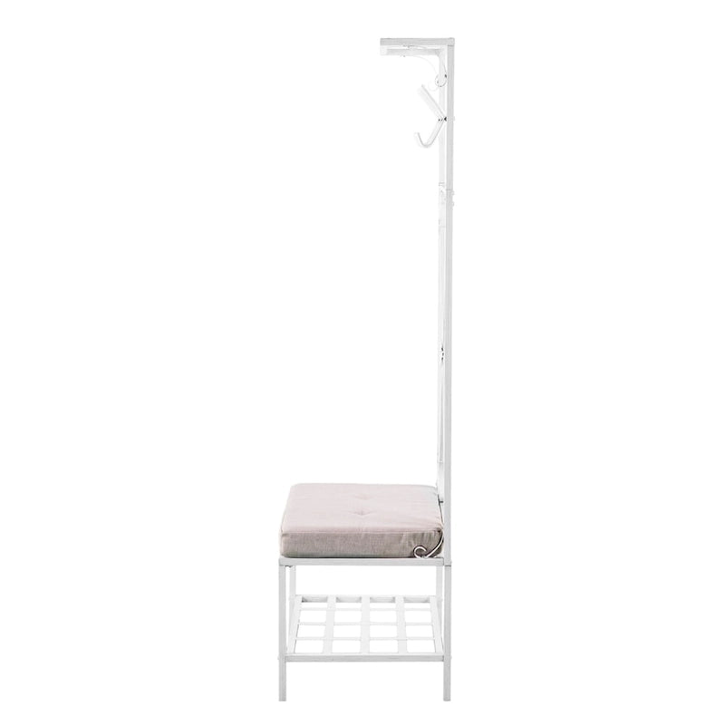 Porte-manteau d'entrée en métal blanc