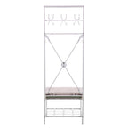 Porte-manteau d'entrée en métal blanc