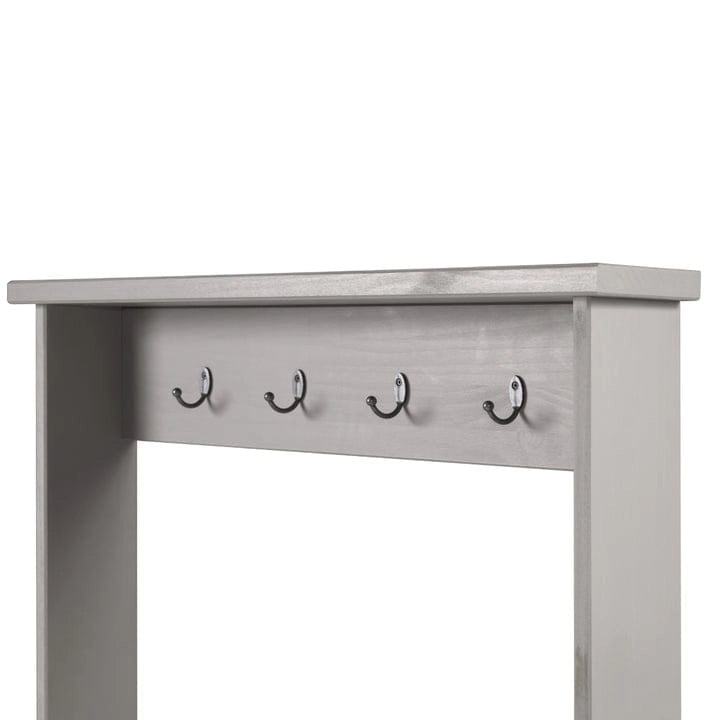 Portemanteau d'entrée en bois - Gris
