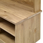 Portemanteau d'entrée en bois - Gris