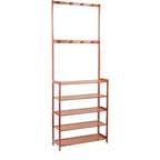Étagère de rangement pour chaussures d'entrée en bambou