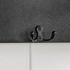 Porte-manteau mural d'entrée avec tablette décorative et crochets