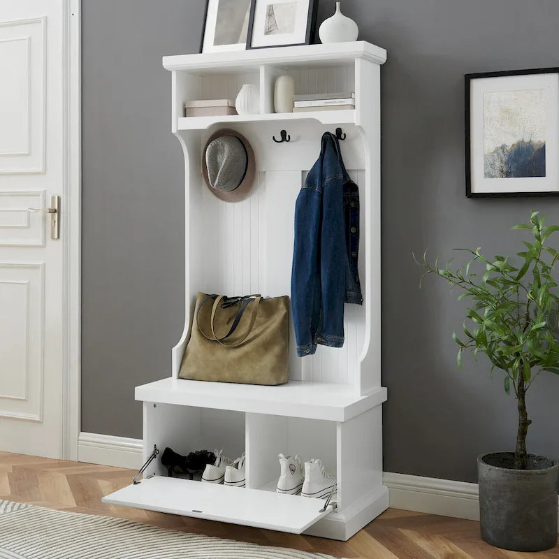 Meuble d'entrée - 80 L x 40 P x 163 H cm