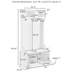 Meuble d'entrée - 80 L x 40 P x 163 H cm