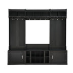 Meuble d'entrée 4 en 1 multifonctionnel avec porte-manteau et casiers à chaussures