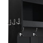Meuble d'entrée 4 en 1 multifonctionnel avec porte-manteau et casiers à chaussures