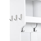 Meuble d'entrée 4 en 1 multifonctionnel avec porte-manteau et casiers à chaussures