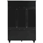 Banc d'entrée 5 en 1 avec portes persiennes, porte-manteau, coussin et 4 crochets robustes, meuble d'entrée de 120 cm de large avec banc de rangement