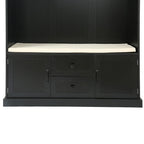 Meuble d'entrée 3-en-1 avec banc de rangement, 3 patères et coussin