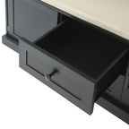 Meuble d'entrée 3-en-1 avec banc de rangement, 3 patères et coussin