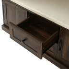 Meuble d'entrée 3-en-1 avec banc de rangement, 3 patères et coussin