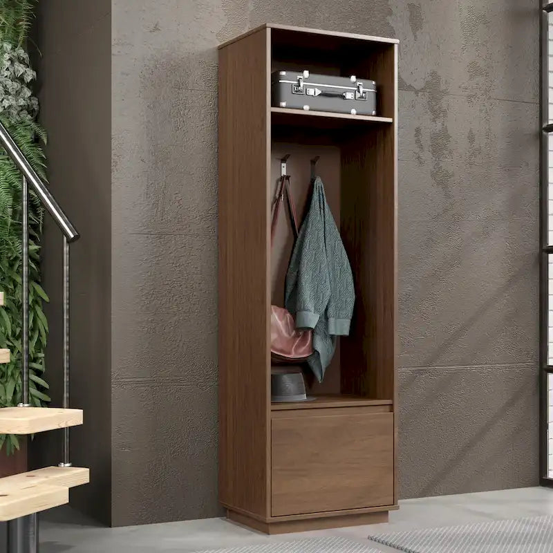 Vestiaire style Mid-Century avec 1 tiroir