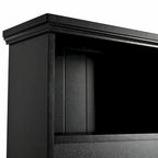 Banc d'entrée 5 en 1 avec portes persiennes, porte-manteau, coussin et 4 crochets robustes