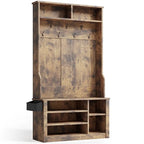 Porte-manteau d'entrée 3 en 1 avec banc et rangement à chaussures de 99,9 cm de large
