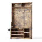 Porte-manteau d'entrée 3 en 1 avec banc et rangement à chaussures de 99,9 cm de large