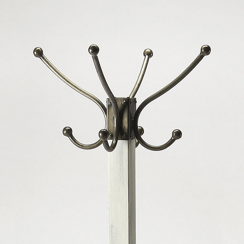 Porte-manteau sur pied en bois carré