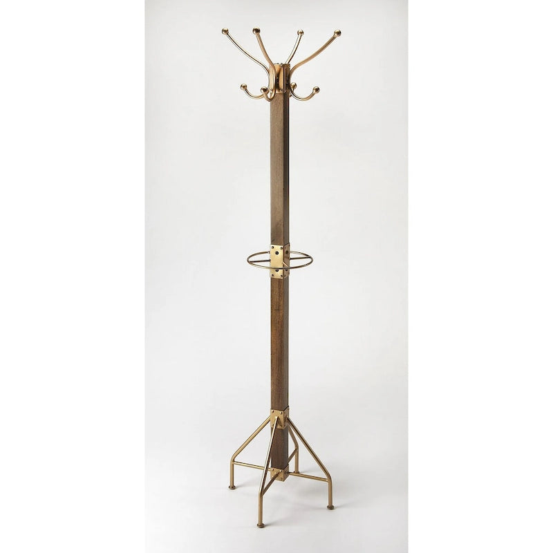 Porte-manteau sur pied en bois carré
