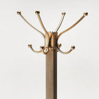 Porte-manteau sur pied en bois carré